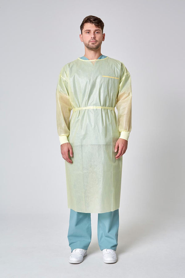 Disposable Level 2 Medical (Non-Sterile) Isolation Gown with Rib Cuff